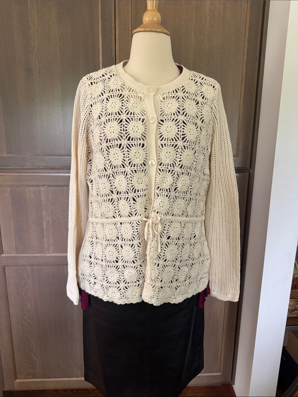 Peace love world - boheme collection crew neck cardigan